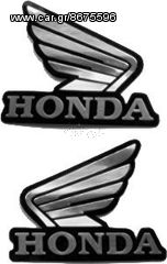 Αυτοκόλλητο Honda ανάγλυφο μικρό ζευγάρι νίκελ