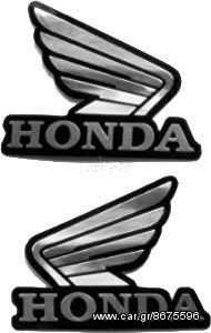 Αυτοκόλλητο Honda ανάγλυφο μικρό ζευγάρι νίκελ