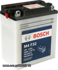 ΛΥΡΗΣ BOSCH YB12AL-A2 , Μ4 12Ah/120A ΔΕΞ, (+). ΑΝΟΙΚΤΟΥ ΤΥΠΟΥ, 0092M4F320