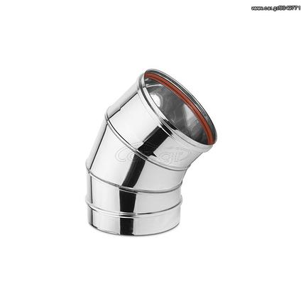 Καμπύλη 45ο Inox Μονού (ΓΩΝΙΑ) ATRITUBE EX-304-CE Φ130 - 45ο - 0,50mm (ΕΩΣ 6 ΑΤΟΚΕΣ ή 60 ΔΟΣΕΙΣ)