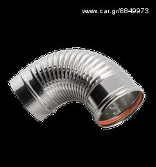 Καμπύλη 90ο Inox Μονού (ΓΩΝΙΑ) ATRITUBE EX-316-SR-CE Φ150 - 90ο - 0,50mm (ΕΩΣ 6 ΑΤΟΚΕΣ ή 60 ΔΟΣΕΙΣ)