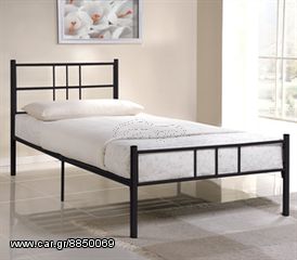 Κρεβάτι Μονό E8023,1 PERLA 90x200cm Μεταλλικό Μαύρο (ΕΩΣ 6 ΑΤΟΚΕΣ ή 60 ΔΟΣΕΙΣ)