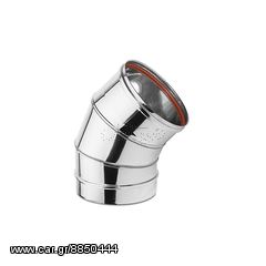 Καμπύλη 45ο Inox Μονού (ΓΩΝΙΑ) ATRITUBE EX-316-CE Φ100 - 45ο - 0,50mm (ΕΩΣ 6 ΑΤΟΚΕΣ ή 60 ΔΟΣΕΙΣ)