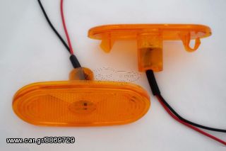 2 X 4 LED πλευρικής σήμανσης Πορτοκαλί Πορτοκαλί φώτα για Mercedes Sprinter  12Volt