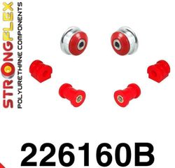 Σινεμπλόκ Πολυουρεθάνης Strongflex Αudi A1 (8X) / Seat Ibiza (6J) / Skoda Fabia (5J) / VW Polo (R6) Εμπρός Ψαλιδιού Κιτ (80ShA) - Κόκκινα - 6Τμχ. - (226160B)
