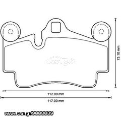 Τακάκια φρ οπίσθια (ΚΑΙΝΟΥΡΓΙΟ). PORSCHE . CAYENNE (9PA) 02-10 .