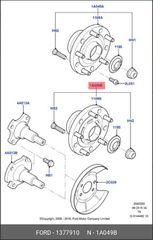 ρουλεμαν , κομπλε μουαγιε πισω τροχου μαρκας Bendix France , για Ford Transit, με κωδικο FAG : 713 6786 70 , rear axle Ford Transit 1377910 5 μπουλονια