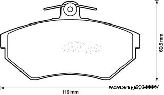 Τακάκια φρένων εμπρόσθια (ΚΑΙΝΟΥΡΓΙΑ) ,VW ,JETTA 1990-1992