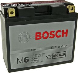 0092M60190 BOSCH YT12B-BS, 12V, 12Ah/190A(EN), ΑΡΙΣ(+), M6-AGM, 0092M60190 eautoshop gr