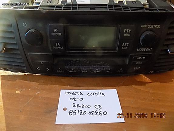 TOYOTA COROLLA 2002 RADIO-CD 8612002260