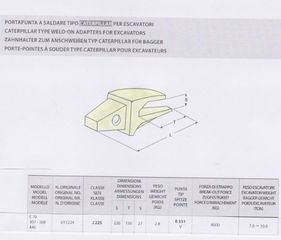 CATERPILLAR TYPE WELD-ON ADAPTERS FOR EXCAVATORS-CAT ΤΥΠΟΥ ΒΑΣΗ ΔΙΣΚΕΛΗ ΚΑΙ ΔΟΝΤΙ ΓΙΑ ΚΟΥΒΑ ΕΚΣΚΑΦΕΩΝ-thumb-4