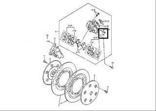 TZR-125/250,TDM-850,V-MAX1200,FJ-600/1100/1200,XJ-600,XJ-600/700/900,XVZ-1200/1300,FZ400/600/700/750,FZR-250/400/500/600/750/1000,YZF-600/1000,XV-700/750/1000/1100 YAMAHA ΠΥΡΟΣ ΔΑΓΚΑΝΑΣ ΦΡΕΝΟΥ ΕΜΠΡΟΣ-thumb-3