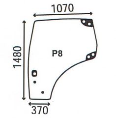 NEW HOLLAND TSA SERIES,T6000 SERIES,T7000 SERIES - ΚΡΥΣΤΑΛΛΟ ΑΡΙΣΤΕΡΗΣ ΠΟΡΤΑΣ - ΟΕ 87560786