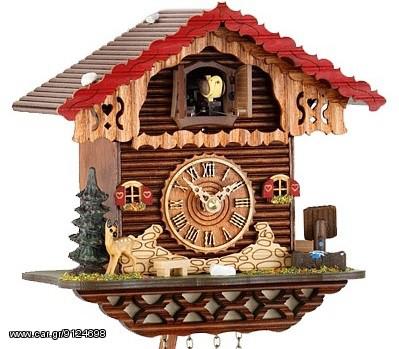 Ρολόι κούκος με χειροποίητη παράσταση αλπικού σπιτιού με ελάφι. 456Q --- www.C uckooClock .gr ---