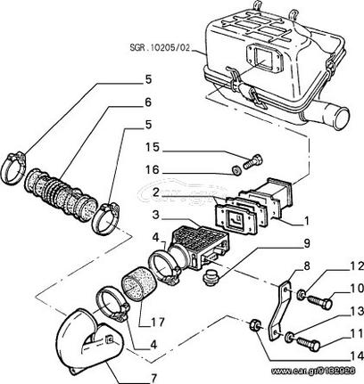 ΚΟΛΑΡΟ ΕΙΣΑΓΩΓΗΣ ΛΟΥΦΤ Alfa Romeo 75 + ΤURBO 1.8  