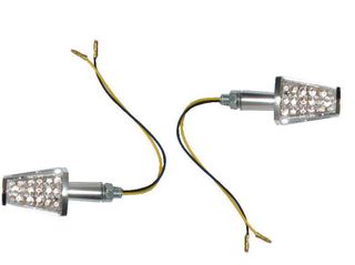 ΦΛΑΣ LED MINI ΧΡΩΜΙΟ, ΚΑΘΑΡΟ ΚΡΥΣΤΑΛΟ, ΖΕΥΓΟΣ.