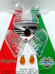 Κρύσταλλα πισω κ φλας εμπρος διάφανα honda supra ..by katsantonis team racing 