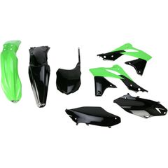 ΛΥΡΗΣ UFO ΚΙΤ ΠΛΑΣΤΙΚΩΝ ΠΡΑΣΙΝΟ ΜΑΥΡΟ ΓΙΑ KAWASAKI KXF 250 2013-2016, KAKIT219E-999