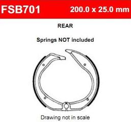 ΛΥΡΗΣ FERODO ΣΙΑΓΩΝΕΣ ΠΙΣΩ ΓΙΑ BMW R 45 450 1981-1985, FSB701