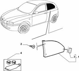 ΤΖΑΜΙ ΠΙΣΩ ΔΕΞΙ ΠΛΑΪΝΟ ΣΤΑΘΕΡΟ ΓΝΗΣΙΟ ALFA ROMEO - 147 (2000-2010)