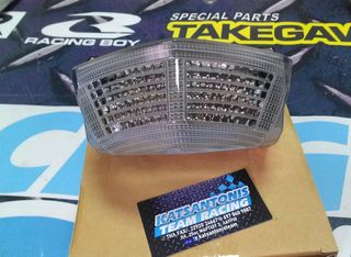 Φαναρι πισω με LED yamaha TDM900 διαφανο ..by katsantonis team racing 