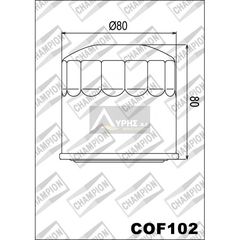 ΛΥΡΗΣ CHAMPION ΦΙΛΤΡΟ ΛΑΔΙΟΥ ΓΙΑ KAWASAKI GPZ 400 - 500 S / VULCAN 700 -750, COF102
