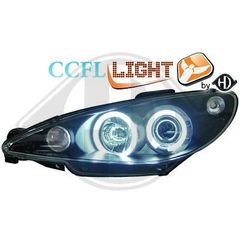 PEUGEOT 206 ΦΑΝΑΡΙΑ ΕΜΠΡΟΣ ANGEL EYES MAYPA/BLACK