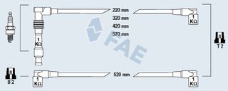 Μπουζοκαλώδια OPEL  161, 0986356631, 1612505, 1612506, 1612507, 1612511, 90350561, 90350565, 90350566, 90350567