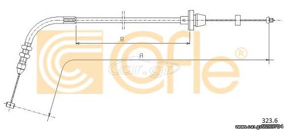 Ντίζα πετάλ γκαζιού FIAT & LANCIA  22949, 7740732, 7760314