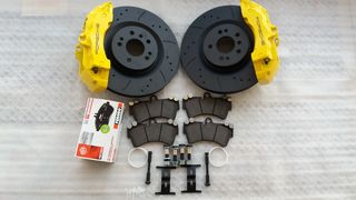 Porsche Cayenne Brembo Z18 350X32 εξαπίστονες δαγκάνες VW GOLF AUDI S3 LEON CUPRA OCTAVIA TT SCIROCCO-thumb-6