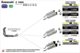 ΛΑΙΜΟΙ ΕΞΑΤΜΙΣΕΩΝ ARROW KAWASAKI Z1000 2014-2016
