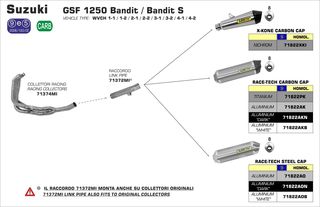 ΛΑΙΜΟΙ ΕΞΑΤΜΙΣΕΩΝ ARROW SUZUKI GSF 1250 BANDIT