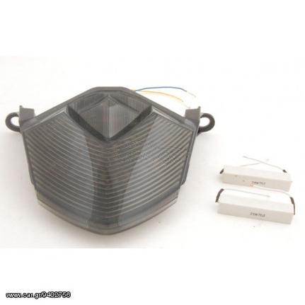 LED πισω φαναρι με ενσωματωμενα φλας Kawasaki ZX10R, Z1000, Z750 φιμε/διαφανο