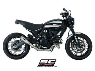 Εξάτμιση Ολόσωμη Sc Project  2-1 with Conic Short S.Steel Version Silencer Low Position Ducati Scrambler 