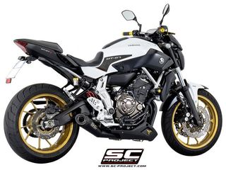 Εξάτμιση Ολόσωμη Sc Project Racing(S.Steel Pipes)2-1 With Conic Black Edition Silencer Yamaha MT 07 2013 - 2016 Euro3