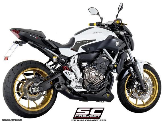 Εξάτμιση Ολόσωμη Sc Project Racing(S.Steel Pipes)2-1 With Conic Black Edition Silencer Yamaha MT 07 2013 - 2016 Euro3