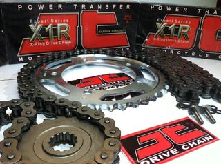 ΛΥΡΗΣ JT ΣΕΤ ΚΙΝΗΣΗΣ ΓΡΑΝΑΖΙΑ-ΑΛΥΣΙΔΑ "ΜΑΥΡΗ ΕΝΙΣΧΥΜΕΝΗ X-RING (X1R2) ΑΛΥΣΙΔΑ" 10,5mm ΒΙΔΑ BMW F 800 R 2009-2016, JTF800R/405/3/X1R2