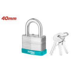 Λουκέτo TOTAL Χαλύβδινo Πλαστικοποϊημένo 40mm ( TLPK36401 )