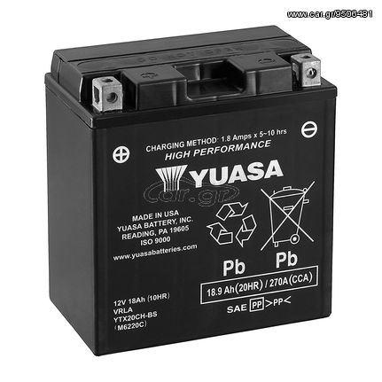 Γνήσια μπαταρία μοτοσυκλέτας HONDA YUASA YTX20CH-BS για VARADERO XL1000V 31500-MBT-M51