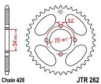 Γρανάζι JT Πίσω JTR262 40 Δόντια 18O262.40