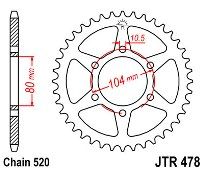 Γρανάζι JT Πίσω JTR478 42-45-46 Δόντια 18O478.42