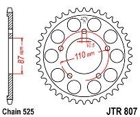 Γρανάζι JT Πίσω JTR807 44-45-47 Δόντια 18O807.44