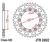 Γρανάζι πίσω JT JTR245/2 43 Δόντια 18O245/2.43