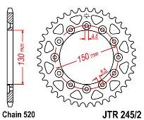 Γρανάζι πίσω JT JTR245/2 48 Δόντια 18O245/2.48