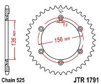 Γρανάζι πίσω JT JTR1791 41-43 Δόντια 18O1791.41