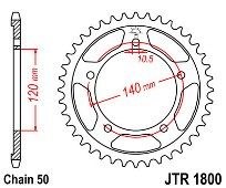 Γρανάζι πίσω JT JTR1800 40-42 Δόντια 18O1800.40