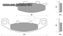 Σετ τακάκια εμπρός μεταλλικά NEWFREN FD108S2 για KAWASAKI KLE 500 (00) 01FD108S2