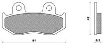 Σετ τακάκια πίσω με ενίσχυση kevlar NEWFREN FD265BKS AN 250 BURGMAN (96-00)01FD265BKS