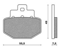 Σετ τακάκια πίσω με ενίσχυση kevlar NEWFREN FD298BKS για GILERA RUNNER 125 VX (06)01FD298BKS