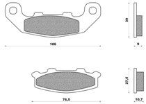 Σετ τακάκια εμπρός  NEWFREN FD138 KAWASAKI GPZ 400 R (90) 01FD138